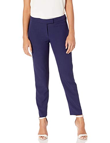 Anne Klein Women's Crepe Slim Pant, Distant Mountain, 14